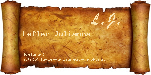 Lefler Julianna névjegykártya